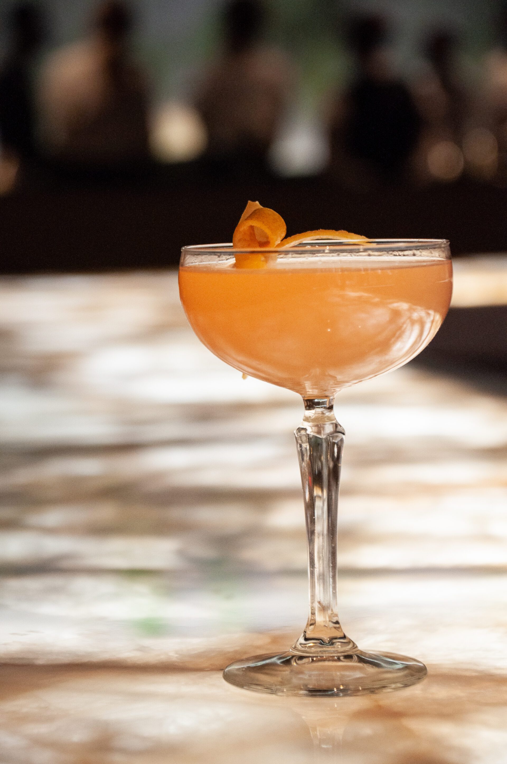 orange cocktail. Tycoon Flower Mound- upscale restaurant and bar